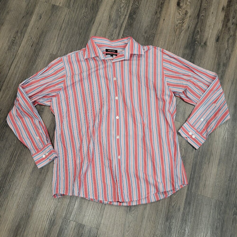 Murano Striped Long Sleeve‎ mens shirt XL